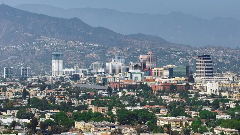 Glendale skyline with the mountains beyond.