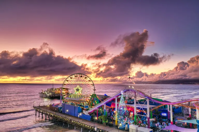 Santa Monica Pier and the Pacific coastline